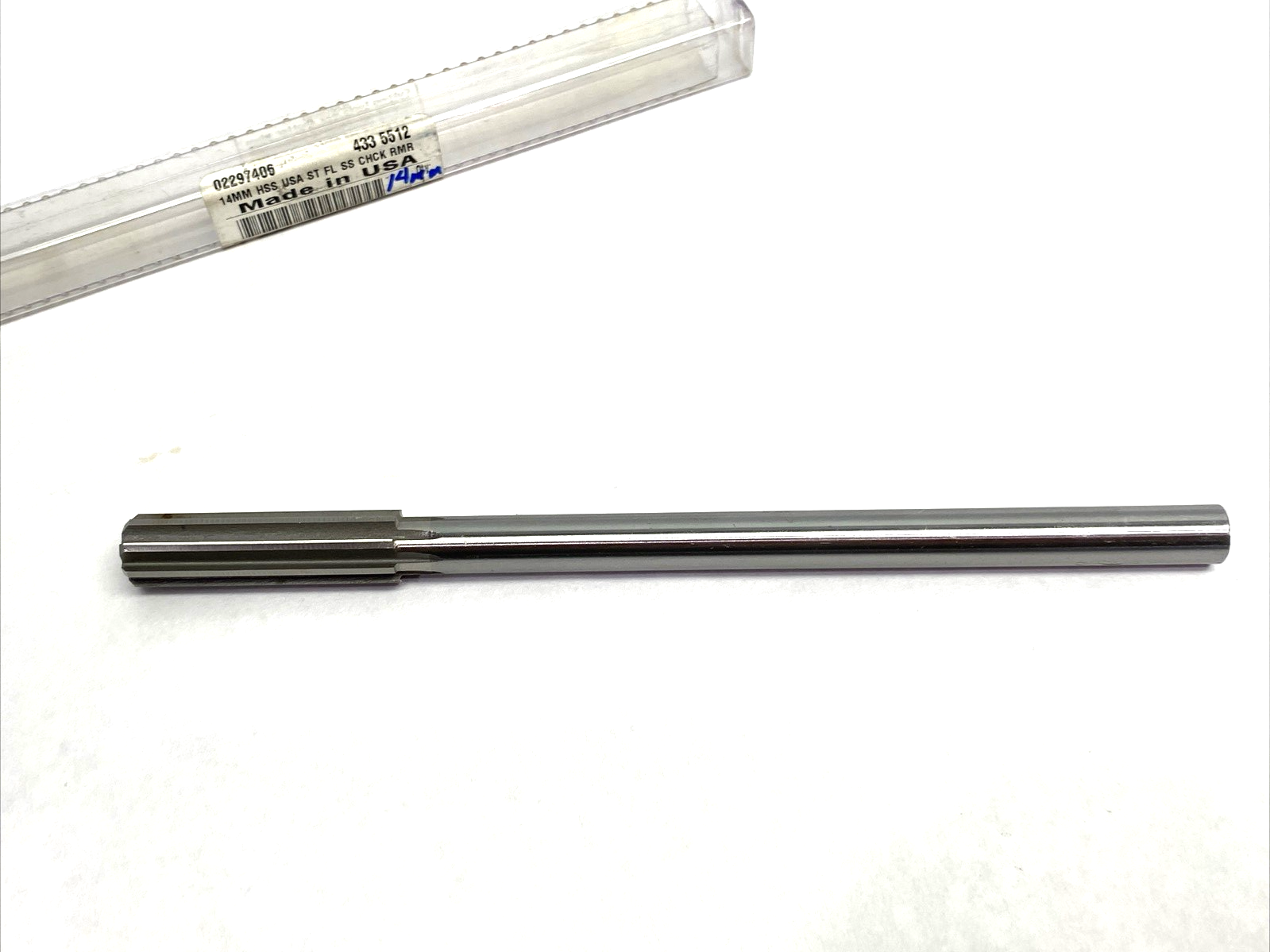 | 02297406 Chucking Reamer: 14.00 mm, 8″ OAL, 2″ Flute Length, Straight - Used - Maverick Industrial Sales