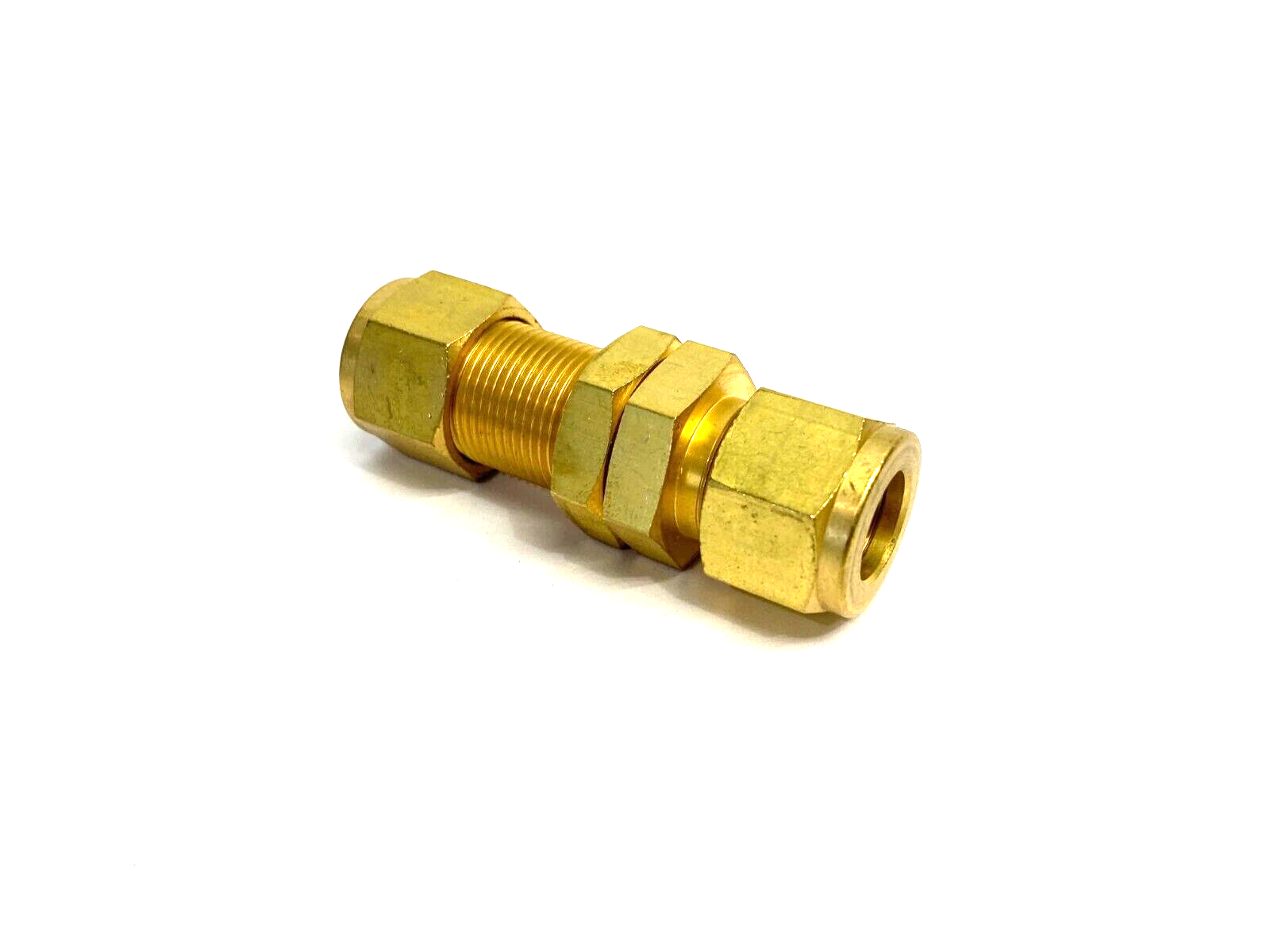 Swagelok B-810-61 Brass Bulkhead Compression Tube Fitting 1/2" OD Tube - Maverick Industrial Sales