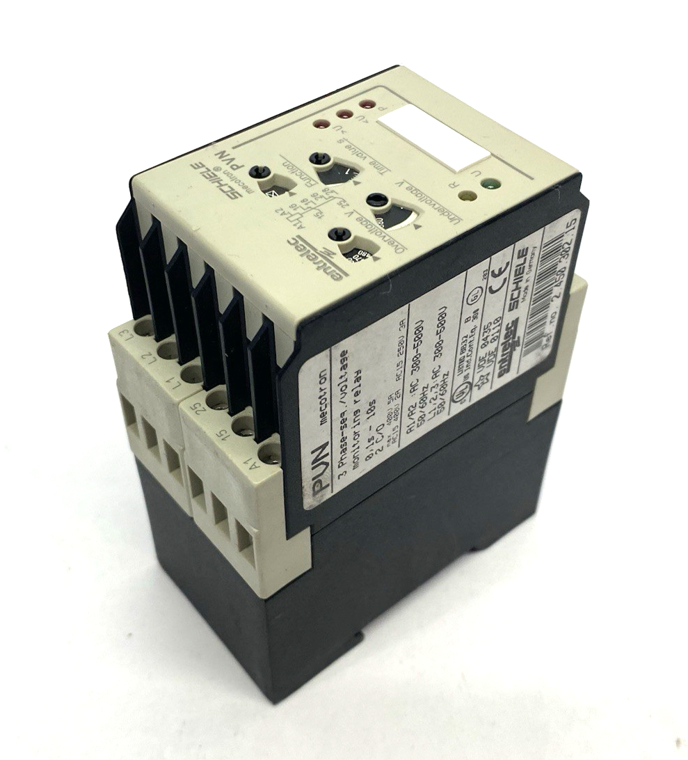 2.450.302.15 | Entrelec Schiele PVN mecotron® Phase Monitoring Relay 3-Phase seq. - Used - Maverick Industrial Sales