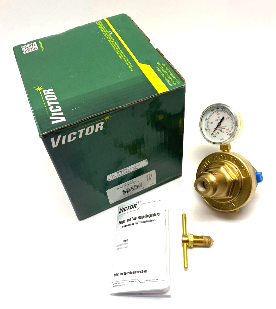 Victor L700E-500 Inline Gas Regulator 10-200psi 1/2" NPT Fem In & Out 0780-1221 - Maverick Industrial Sales