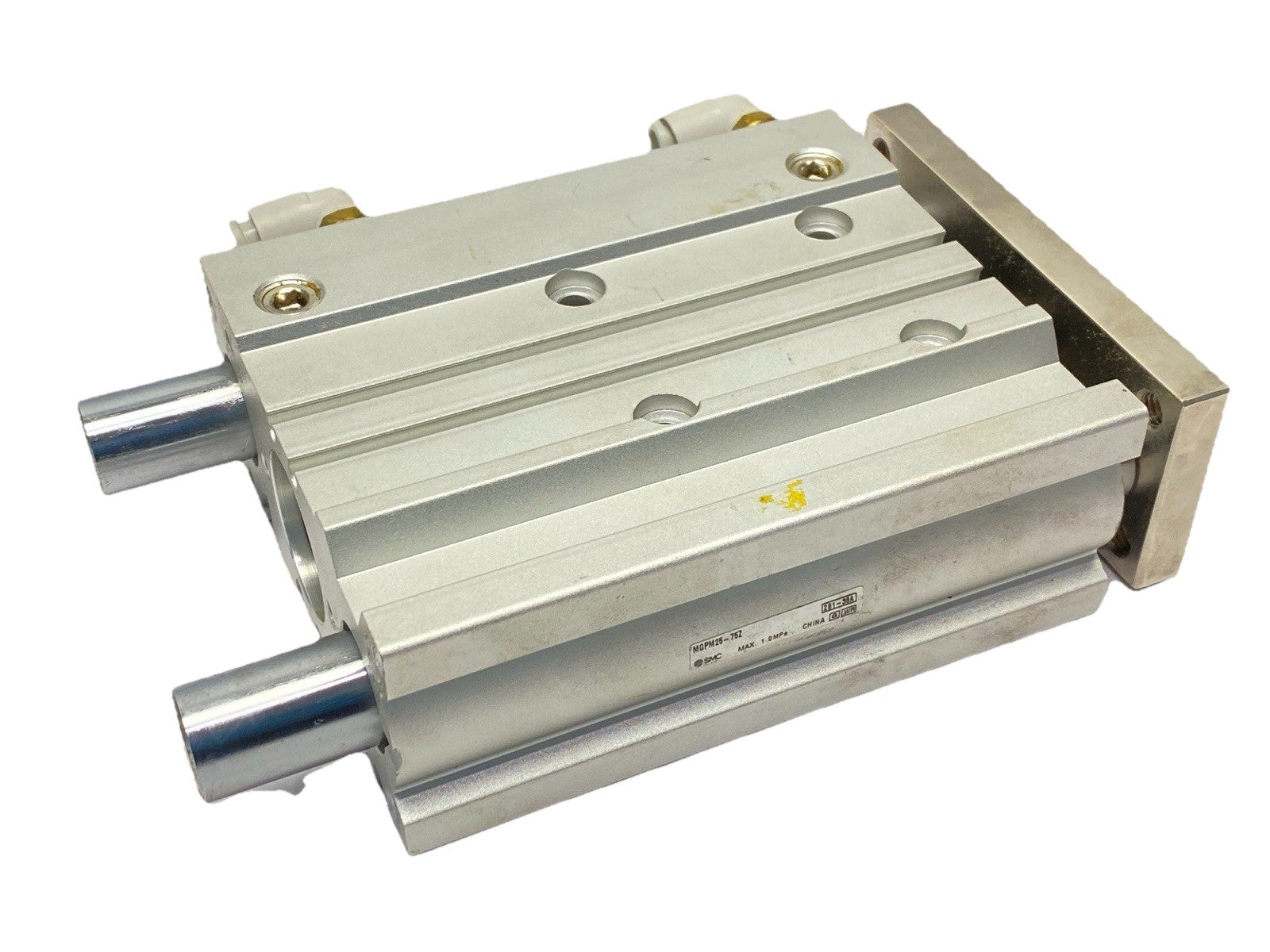MGPM25-75Z | SMC Compact Guide Cylinder, 25mm Bore, 75mm Stroke - Used - Maverick Industrial Sales