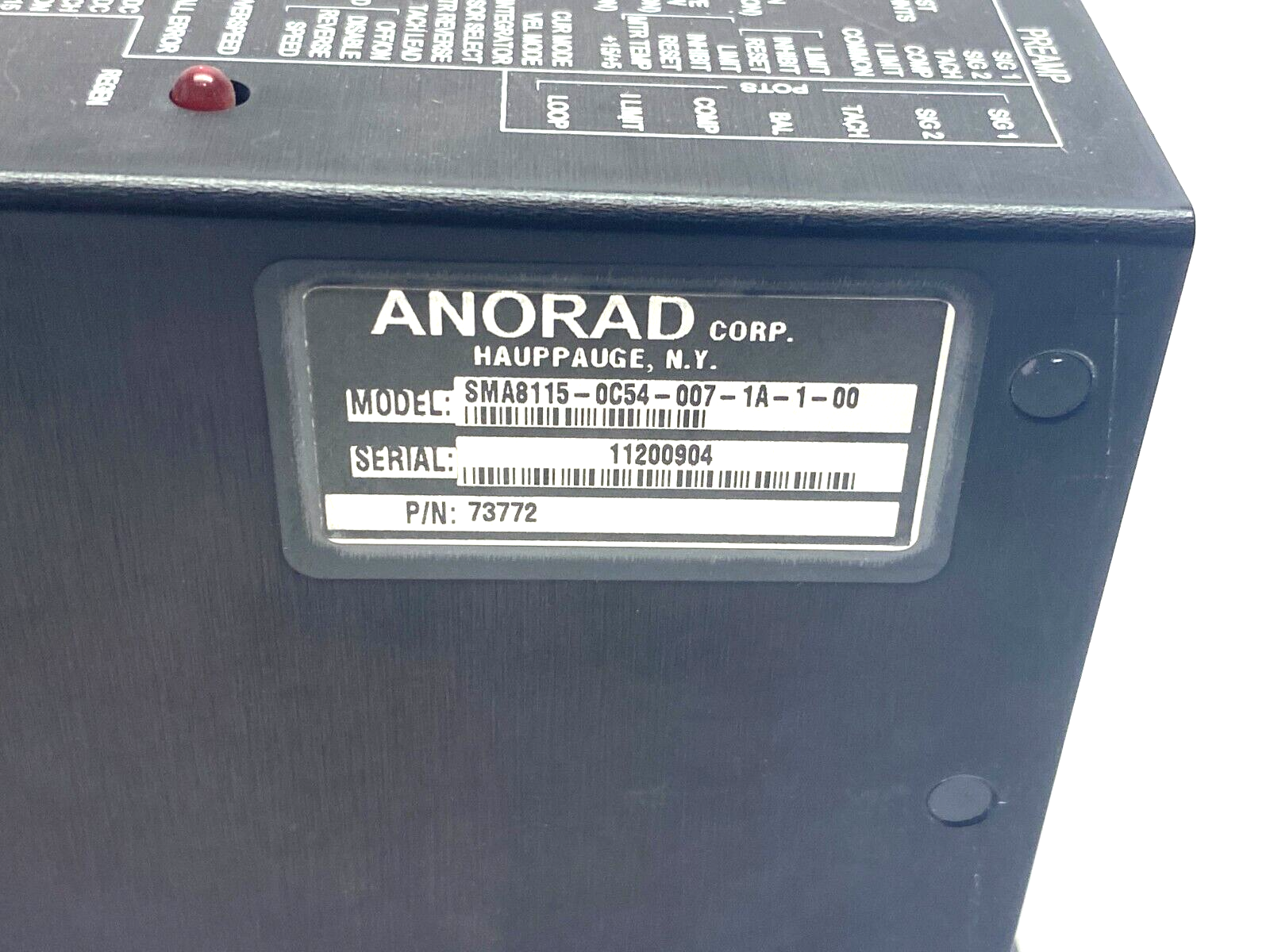 Anorad SMA8115-0C54-007-1A-1-00 Trapezoidal Mode Brushless Servo Amplifier 73772 - Maverick Industrial Sales