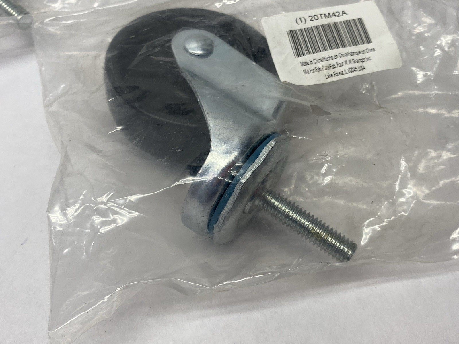 20TM42 Swivel Stem Caster 3" Wheel 125lbs Capacity LOT OF 3 - Maverick Industrial Sales