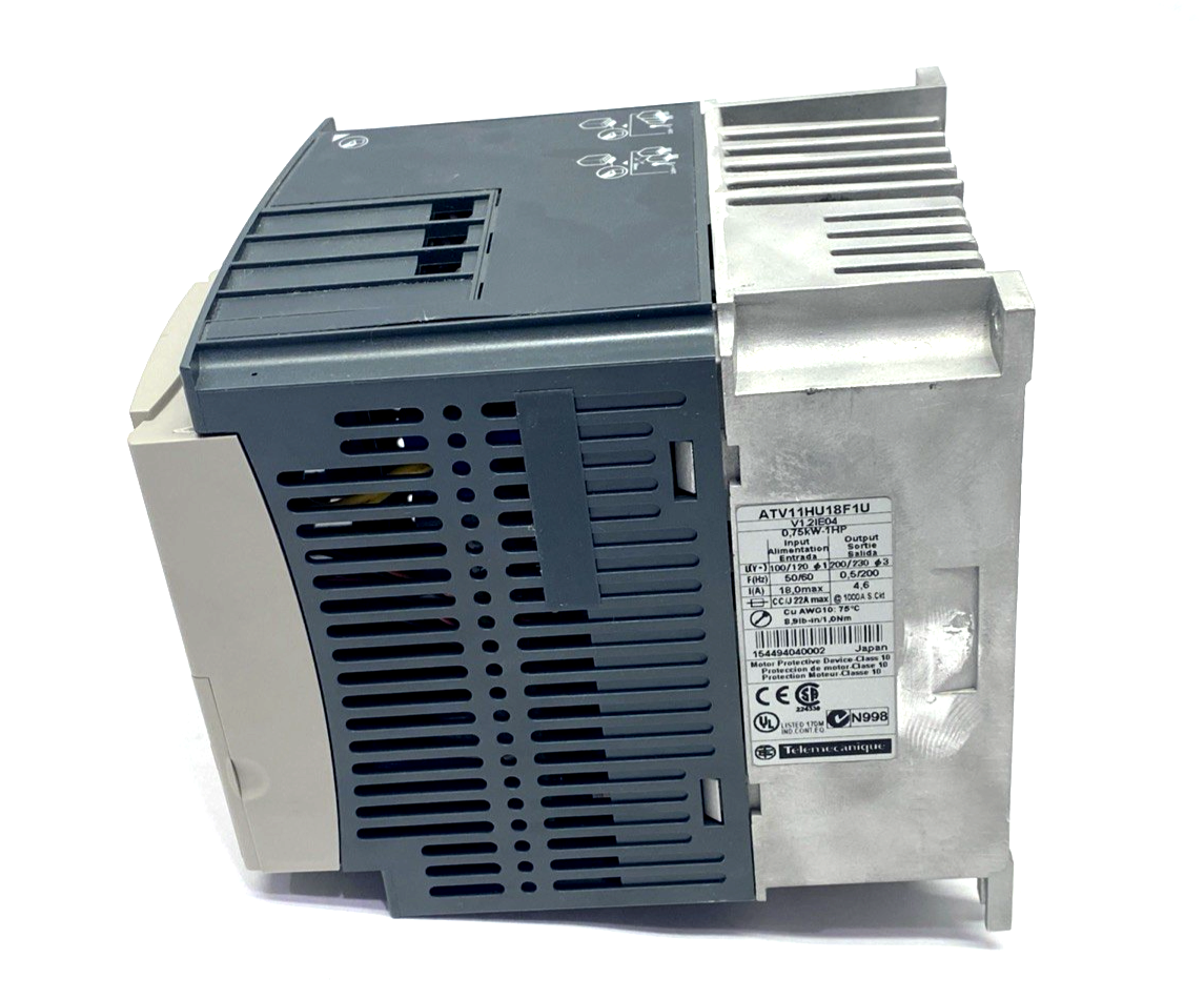 Telemecanique ATV11HU18F1U Variable Speed Drive 0.75kW 120V 1PH 1HP, Altivar 11 - Maverick Industrial Sales