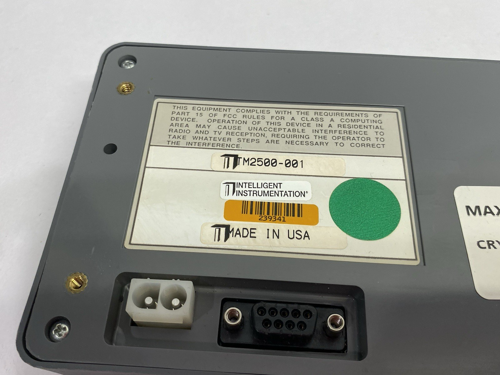 TM2500-001 | Intelligent Instrumentation On-Board Monitor Control Panel Interface - Used - Maverick Industrial Sales