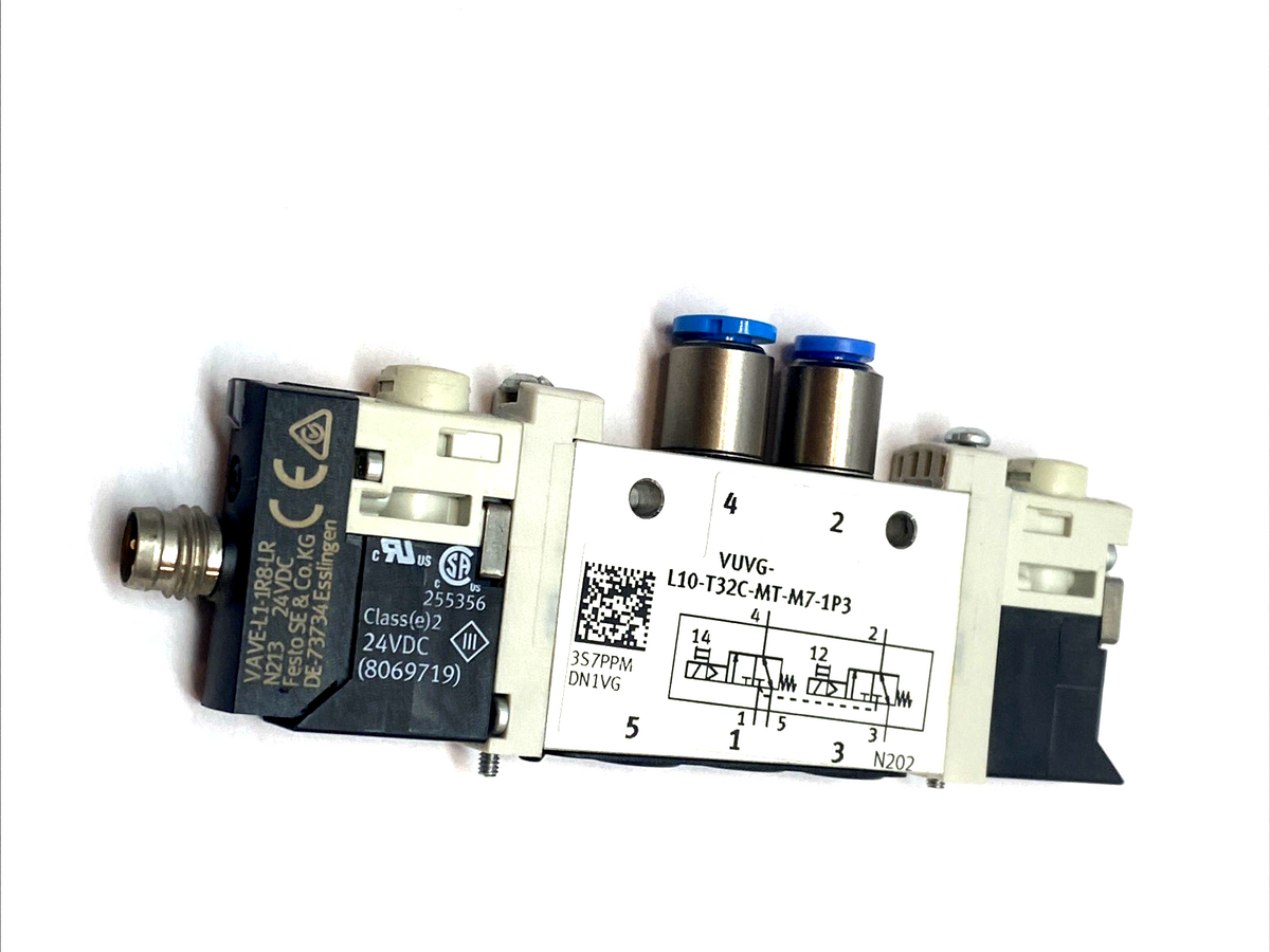 VUVG-L10-T32C-MT-M7-1P3 | Festo Solenoid Valve Closed 24V 574356 No Right Sub Base - Used - Maverick Industrial Sales