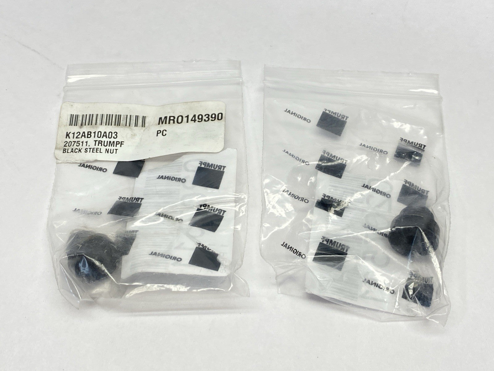 Trumpf 207511 Black Steel Nut LOT OF 2 - Maverick Industrial Sales