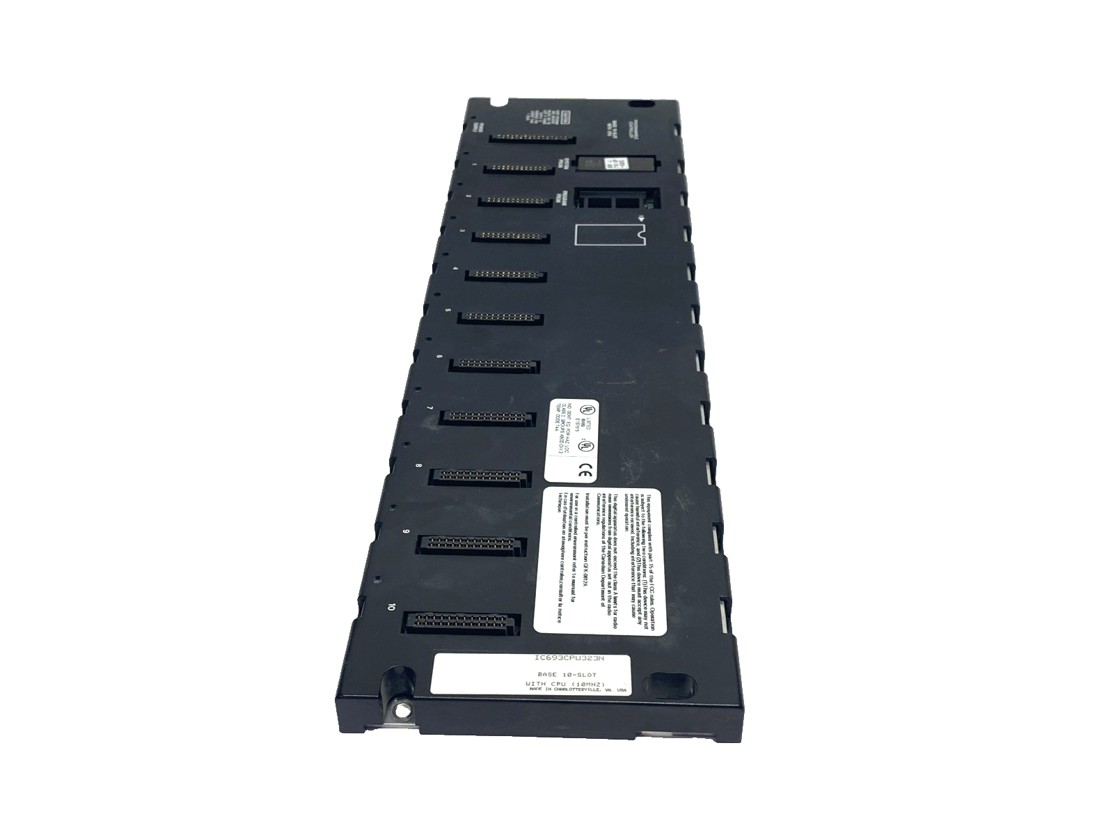 IC693CPU323N | GE Fanuc 10-Slot PLC Chassis/Base w/ CPU 395-019J - Used - Maverick Industrial Sales