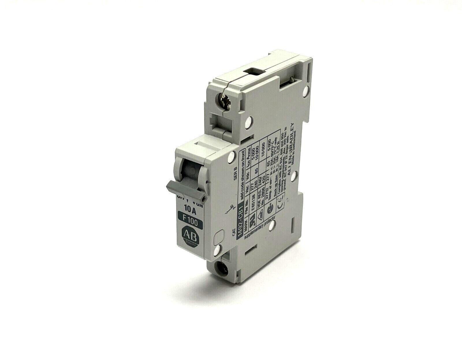 Allen Bradley 1492-CB1F100 Ser. B Circuit Breaker 10A 277VAC - Maverick Industrial Sales