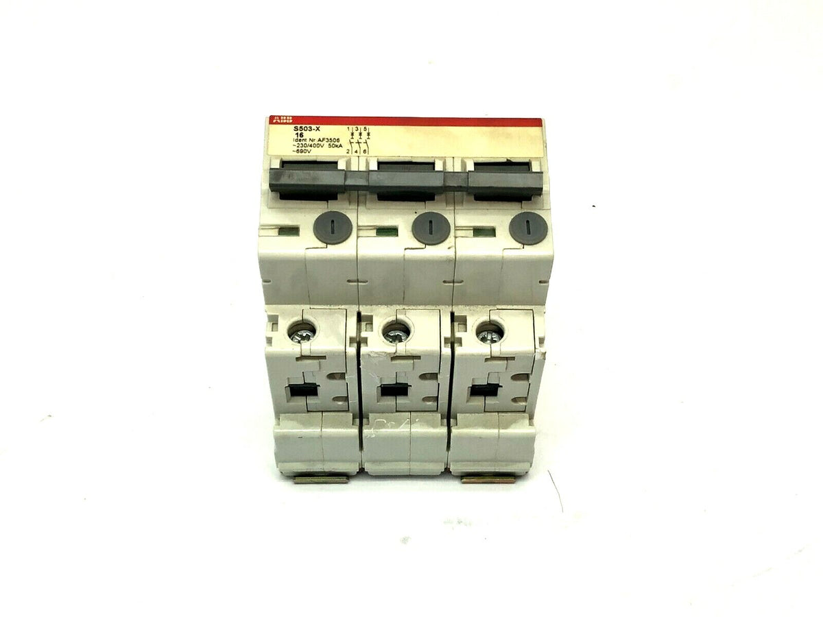 ABB S503-X16 Circuit Breaker 3-Pole AF3506 - Maverick Industrial Sales