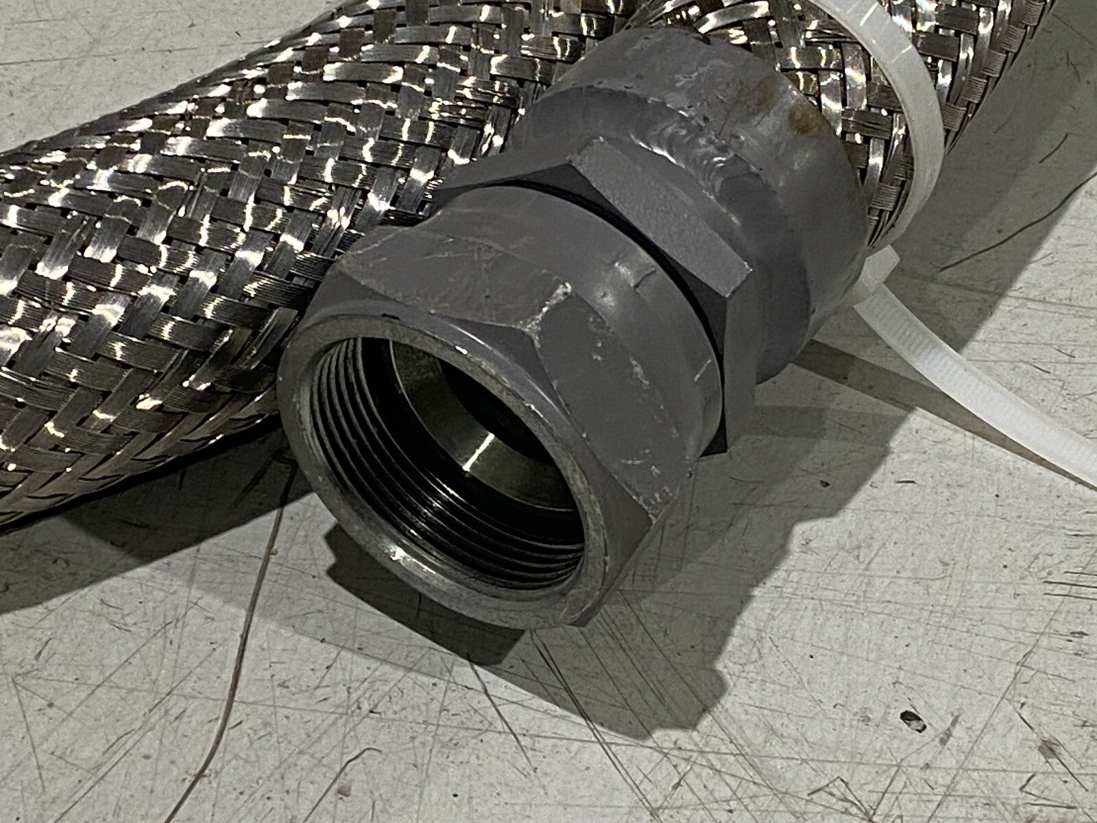 Braided Flexible Hose 2" Wide 10ft Length 1-3/4" NPT Female Connectors - Maverick Industrial Sales