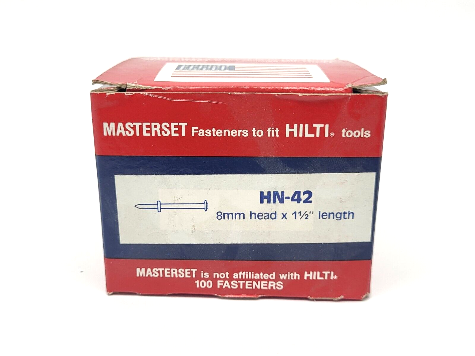 Masterset HN-42 8mm Head x 1-1/2" Length Fasteners BOX OF 102 - Maverick Industrial Sales