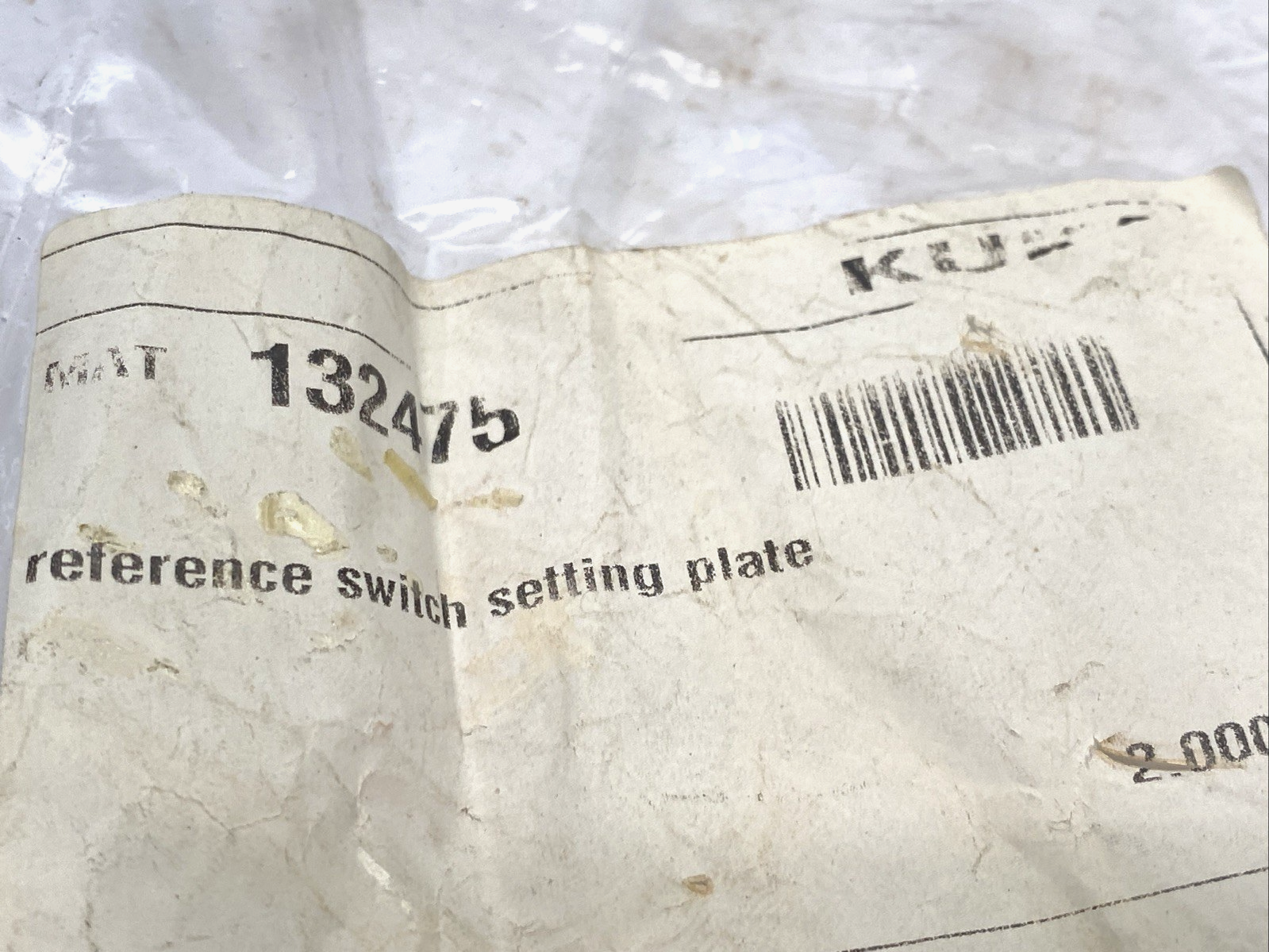 Kuka 132475 Reference Switch Setting Fork, Actuating Plate, Straight - Maverick Industrial Sales