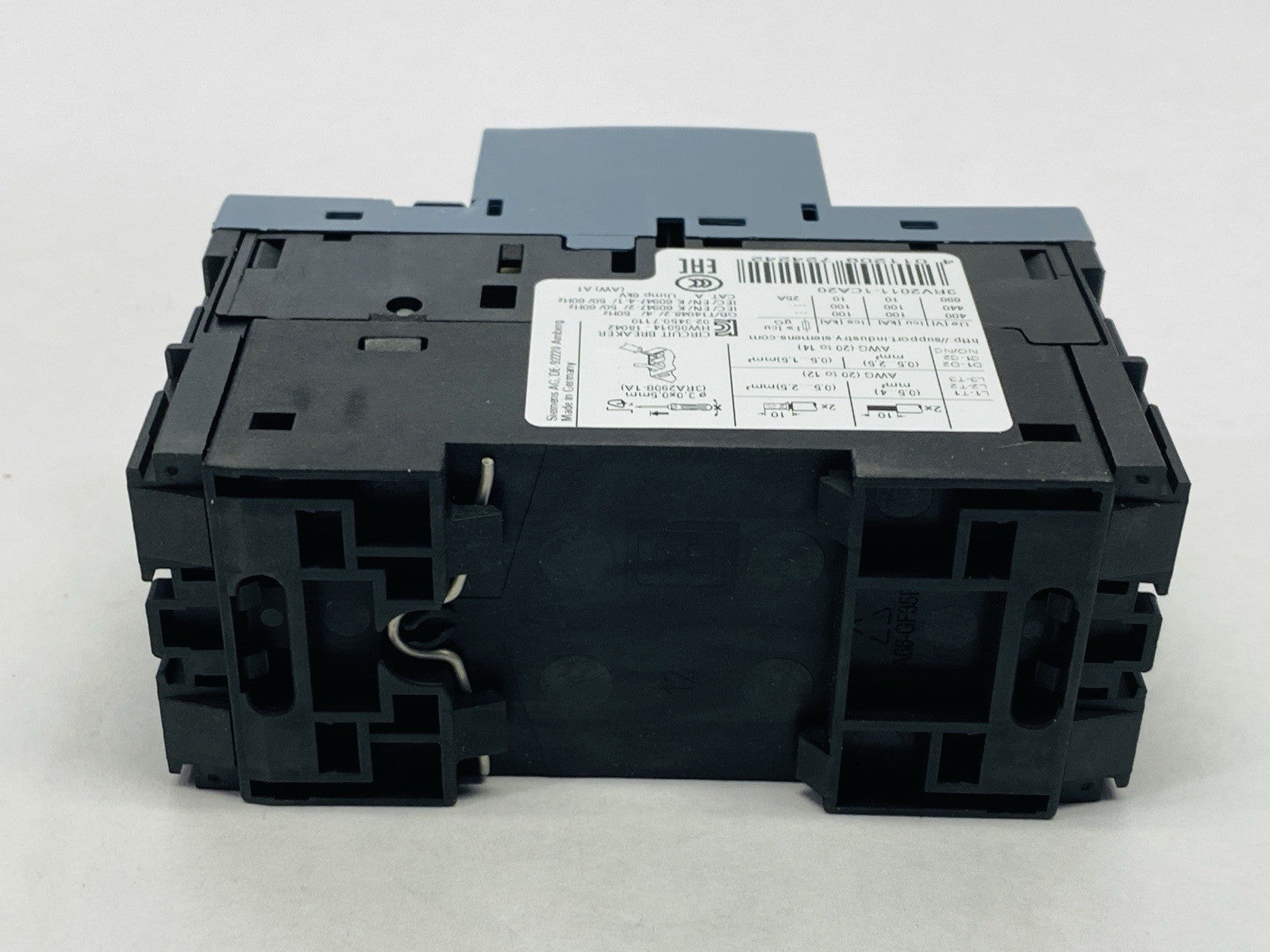 Siemens 3RV2011-1CA20 SIRIUS Motor Protector Circuit Breaker 1.8-2.5A 690V - Maverick Industrial Sales