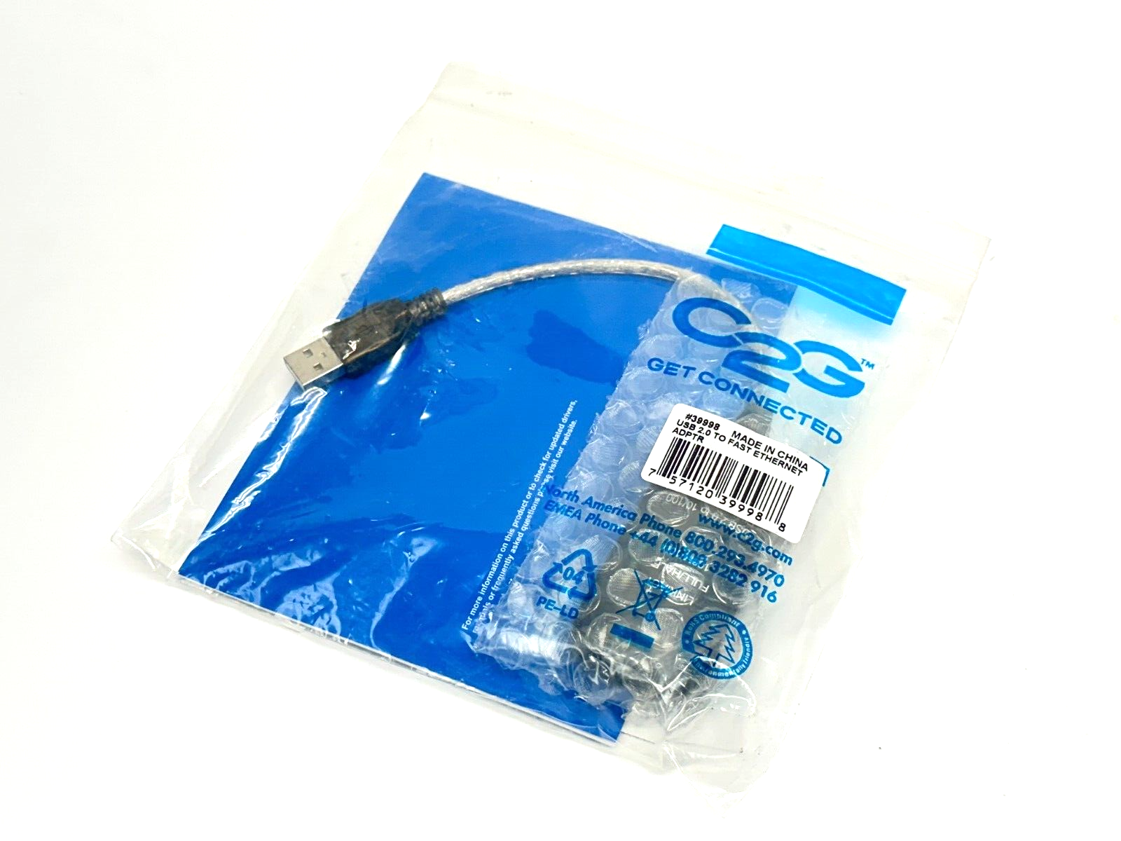 C2G 39998 USB 2.0 to Fast Ethernet Adapter - Maverick Industrial Sales