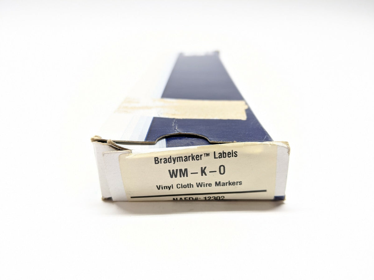 WM-K-O 12302 | Brady WM-K-O Vinyl Cloth Wire Marker 12302 LOT OF 25 Sheets - New – Open box - Maverick Industrial Sales