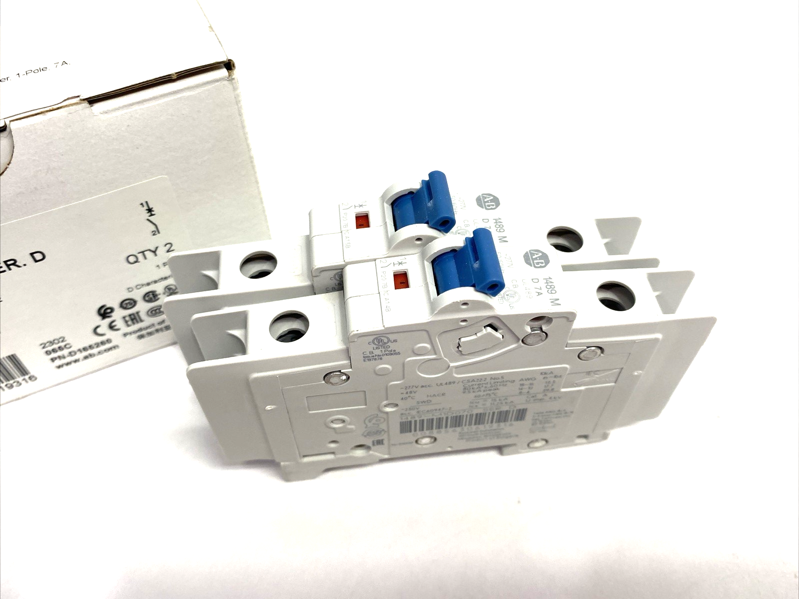 1489-M1D070 | Allen Bradley Ser. D Circuit Breaker 1-Pole 7A BOX OF 2 - New Other - Maverick Industrial Sales