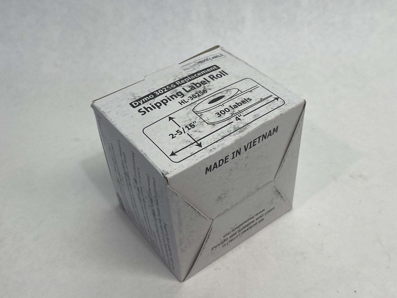 30256 | House Labels Dymo Replacement Label Roll 2-5/16" x 4" 300/Roll White - New – Open box - Maverick Industrial Sales