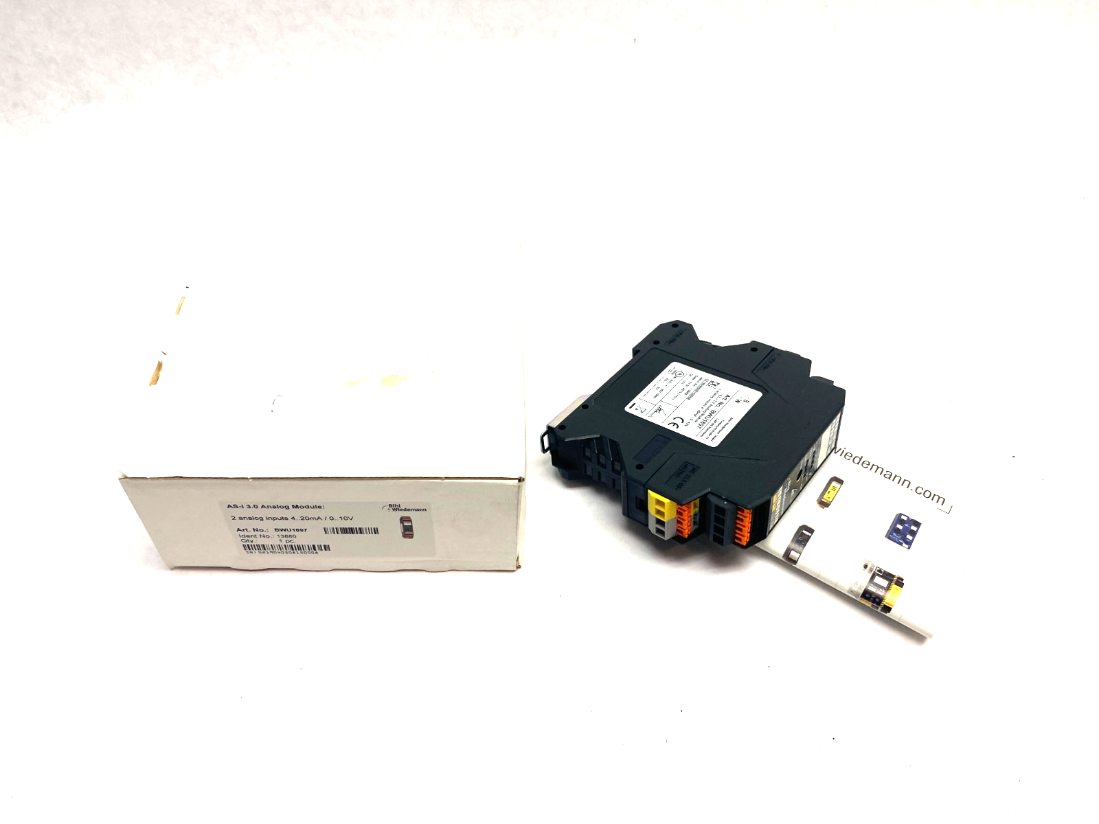 Bihl+Wiedemann BWU1897 AS-i Analog Module, 2 Analog Inputs 13880 - Maverick Industrial Sales