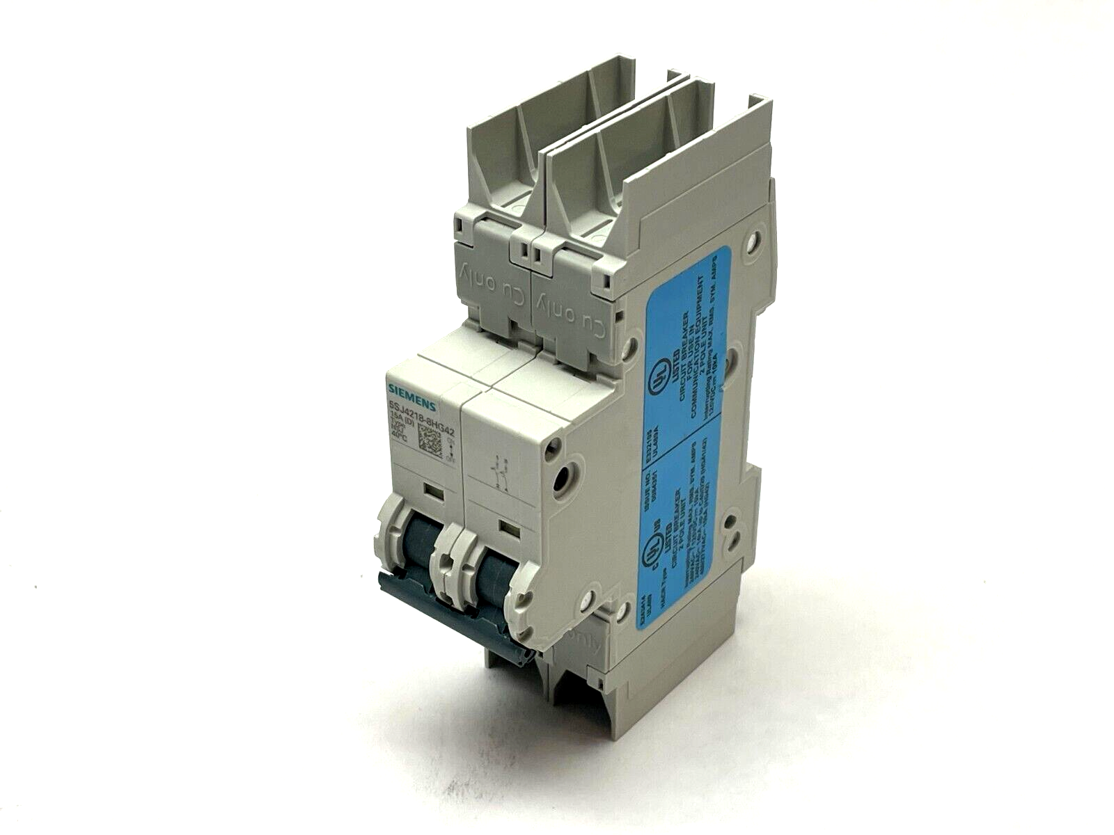 Siemens 5SJ4218-8HG42 Miniature Circuit Breaker 15A 2P - Maverick Industrial Sales