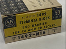 Allen Bradley 1492-N16 Ser A Terminal Block End Barrier White LOT OF 86 - Maverick Industrial Sales