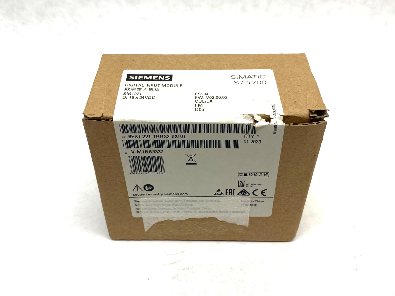 Siemens 6ES7 221-1BH32-0XB0 SIMATIC S7-1200 Digital Input Module, DI 16x24VDC - Maverick Industrial Sales