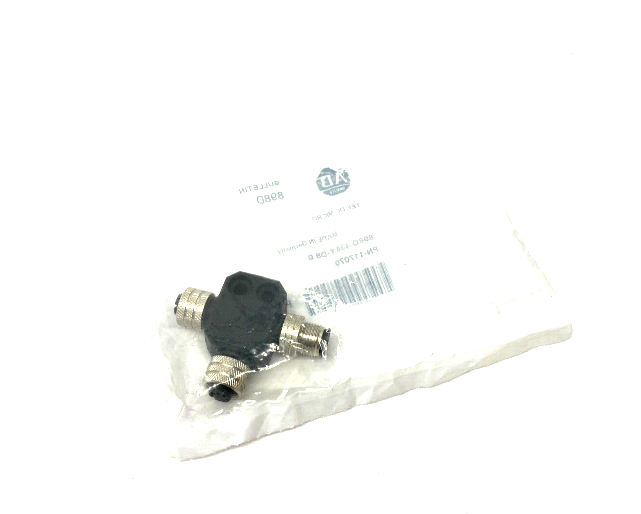 Allen Bradley 898D-438Y-D8 Ser. B Cable Splitting DC Micro Tee Black 5-Pin - Maverick Industrial Sales