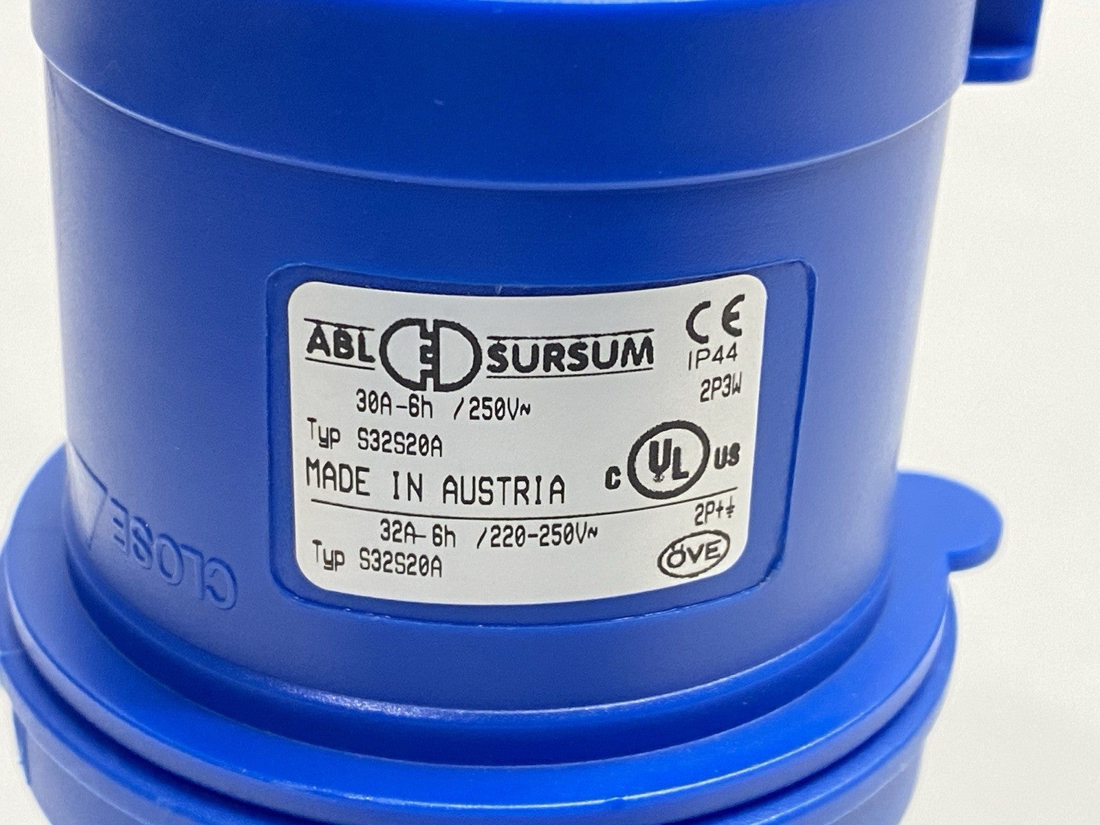 S32S20A | ABL Sursum Power Cord Connector 30A 250V - Open box - Maverick Industrial Sales