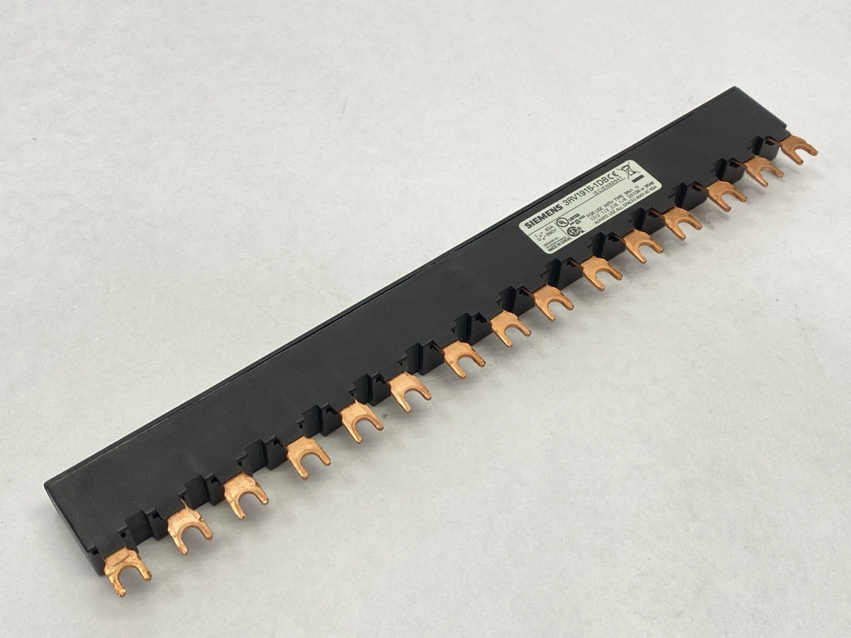 3RV1915-1DB | Siemens Busbar 3-Phase 600VAC 65A - Used - Maverick Industrial Sales
