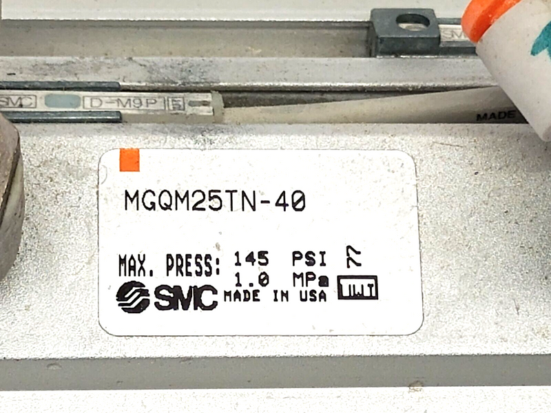 SMC MGQM25TN-40 Compact Guide Cylinder, Slide Bearing, 25mm Bore 40mm Stroke - Maverick Industrial Sales