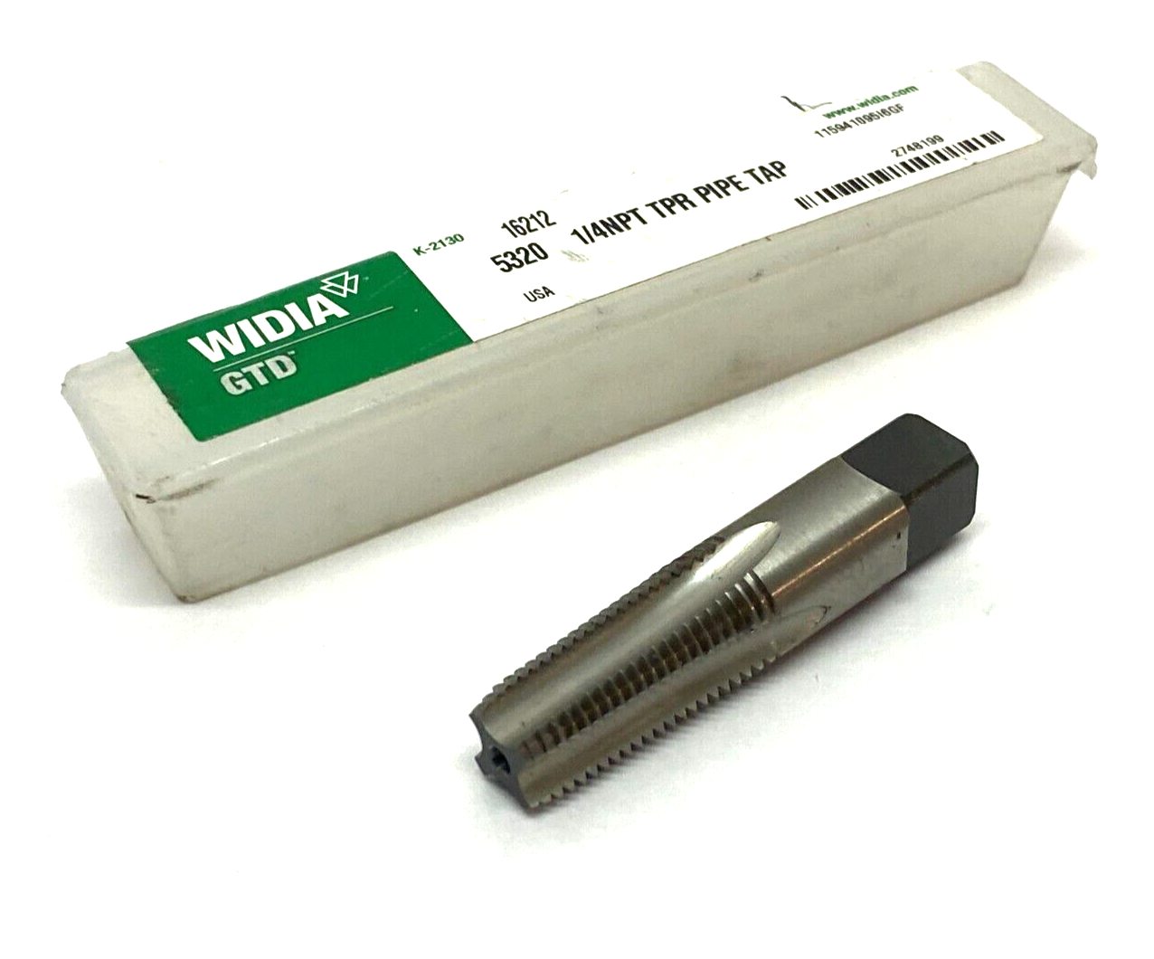 Widia GTD 16212 Taper Pipe Tap 1/4"-18 NPT 4-Flutes 5320 - Maverick Industrial Sales