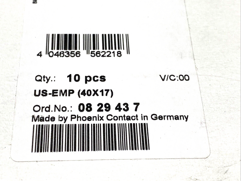 Phoenix Contact US-EMP (40X17) Snap-In Markers BOX OF 10 CARDS 0829437 - Maverick Industrial Sales