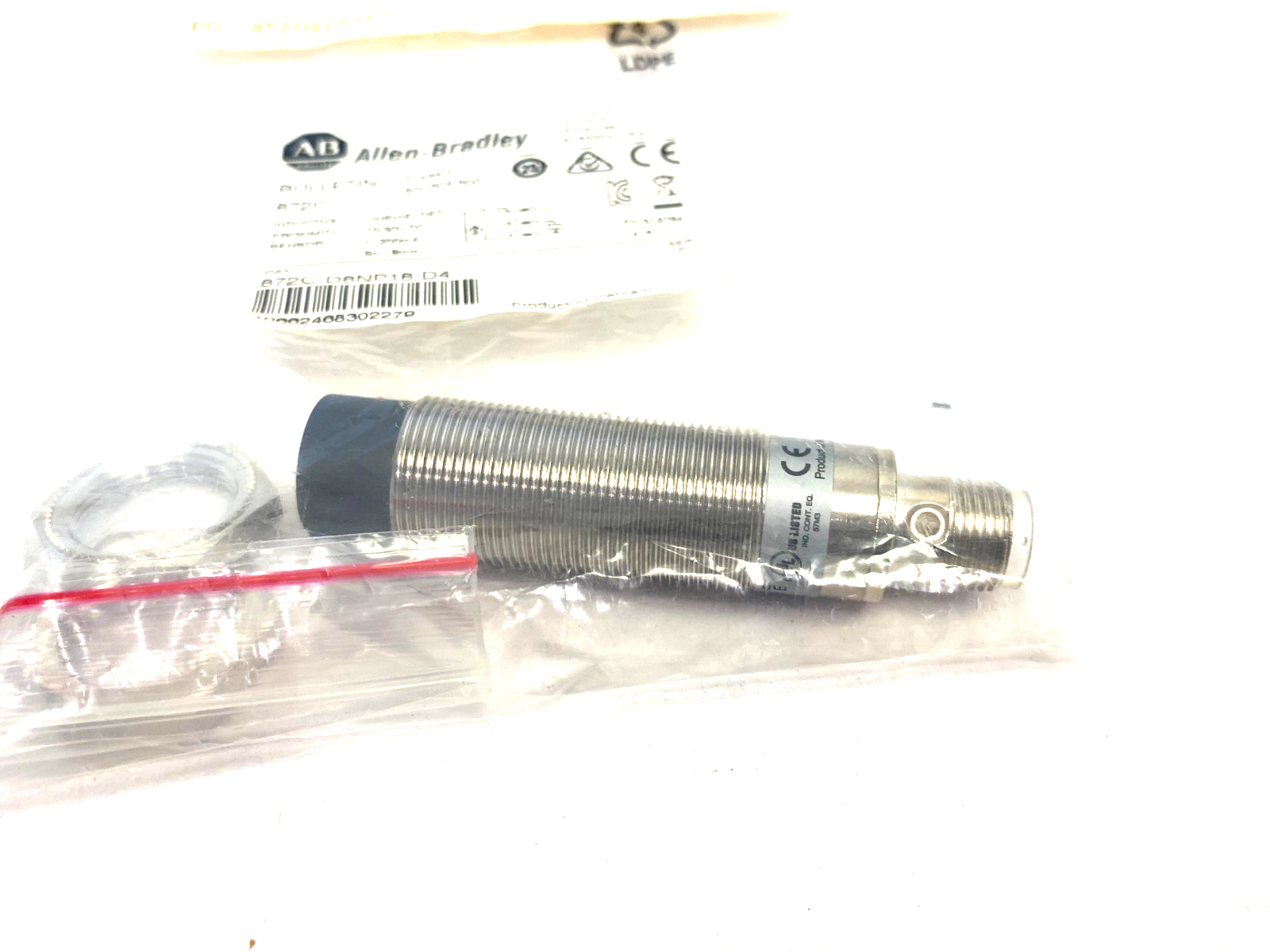 Allen Bradley 872C-D8NP18-D4 Ser. E 18mm Inductive Proximity Sensor 10-30VDC - Maverick Industrial Sales