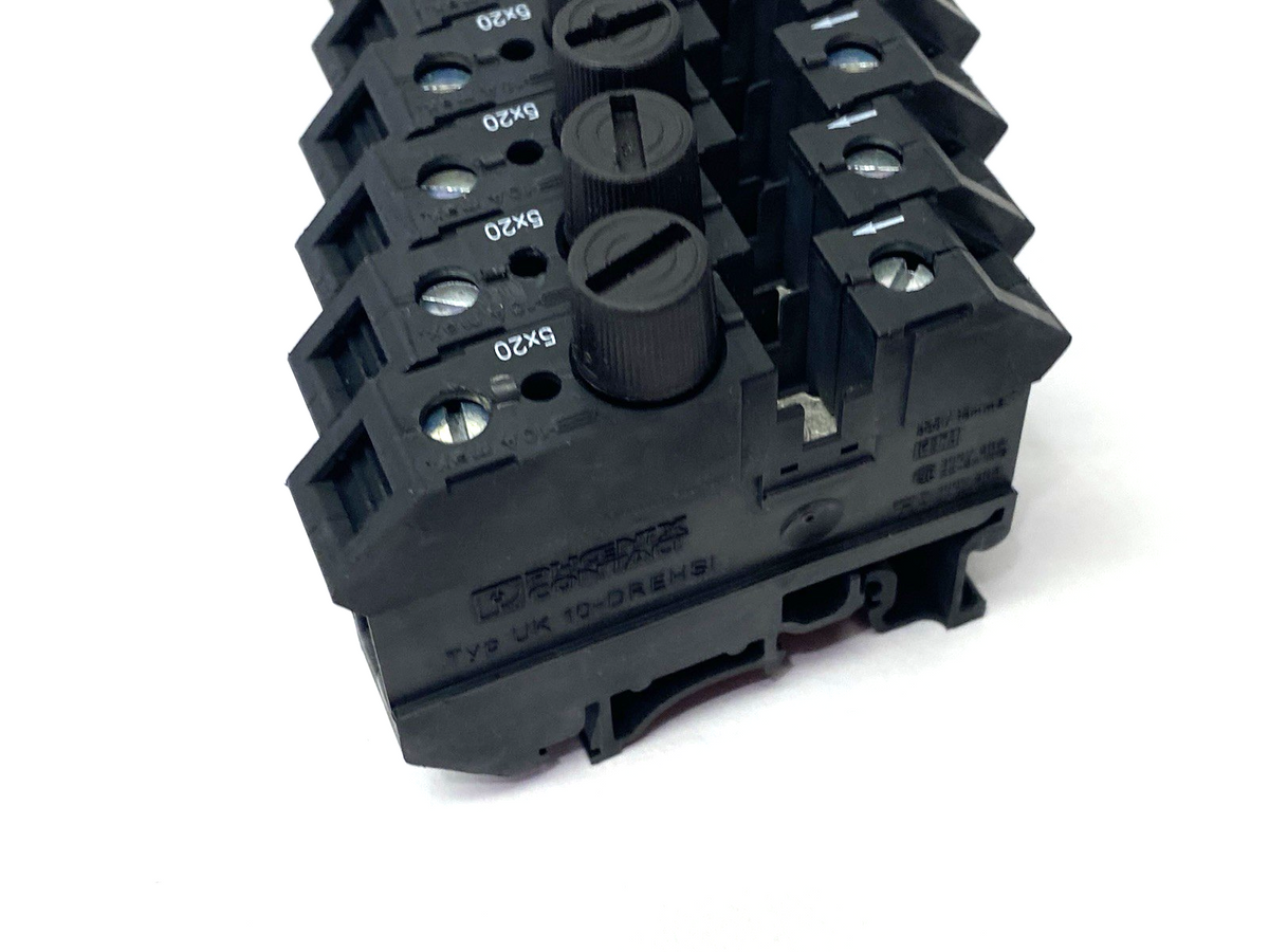Phoenix Contact UK 10-DREHSI (5X20) Fuse Terminal Block 3005109 LOT OF 6 - Maverick Industrial Sales