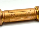 1/2" Pipe 3/4" Copper Tube Brass Compression Pipe Joining Coupling 5" Long - Maverick Industrial Sales