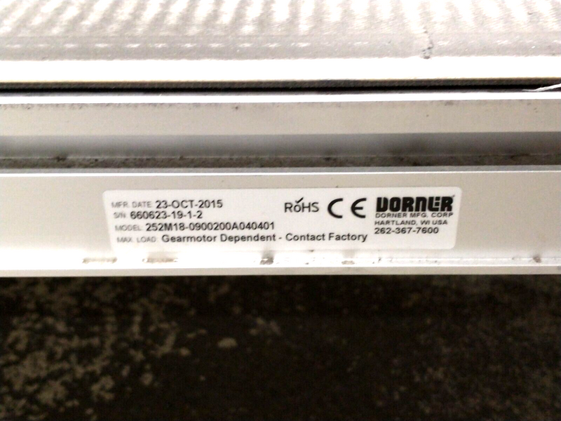 Dorner 252M18-0900200A040401 2200 Ser Flat Belt Center Drive Conveyor 9'L x 18"W - Maverick Industrial Sales