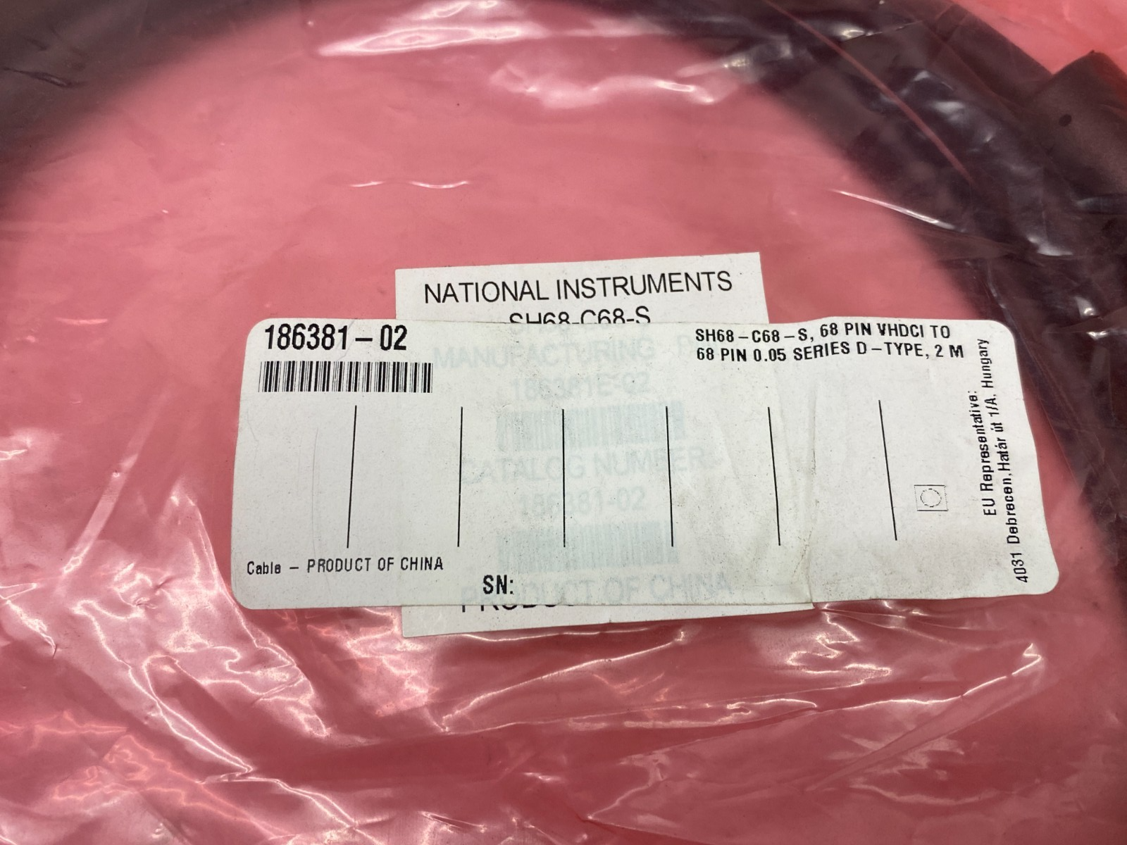 National Instruments 186381-02 Multifunction Cable 68-Pin SH68-C68-S - Maverick Industrial Sales