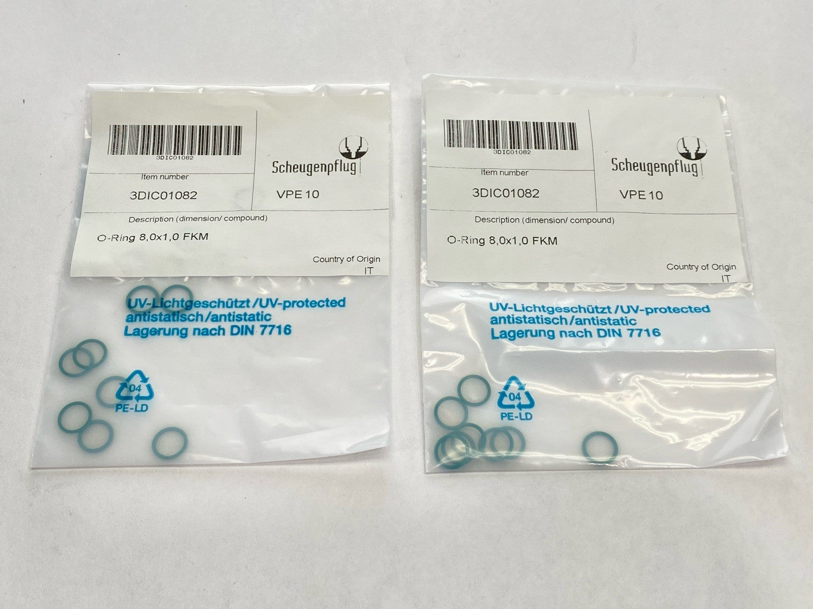 Scheugenpflug 3DIC01082 O-Ring VPE 10 8,0 x 1,0 FKM LOT OF 18 - Maverick Industrial Sales