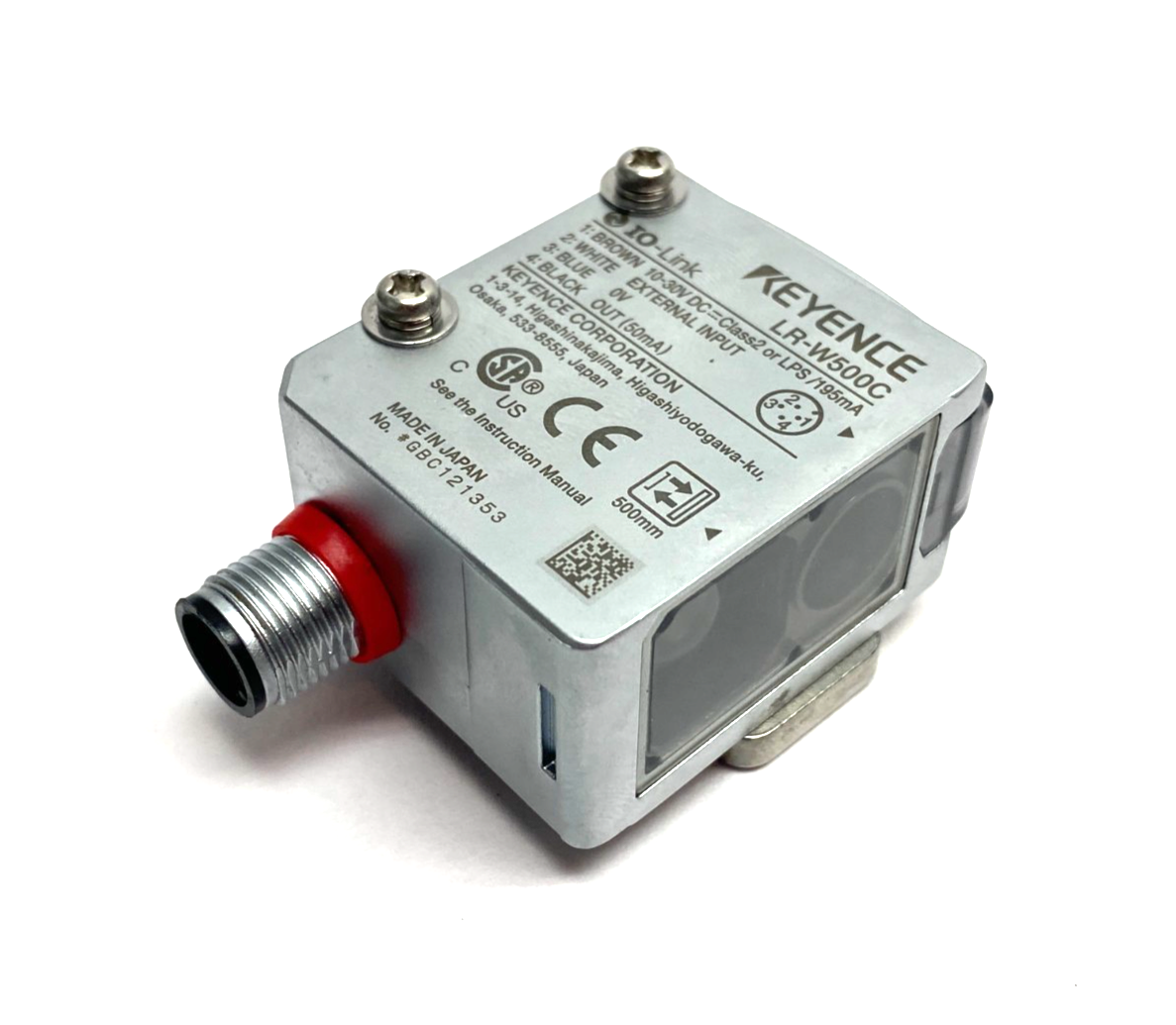 Keyence LR-W500C Self-Contained Full-Spectrum Sensor M12 4-Pin Connector - Maverick Industrial Sales