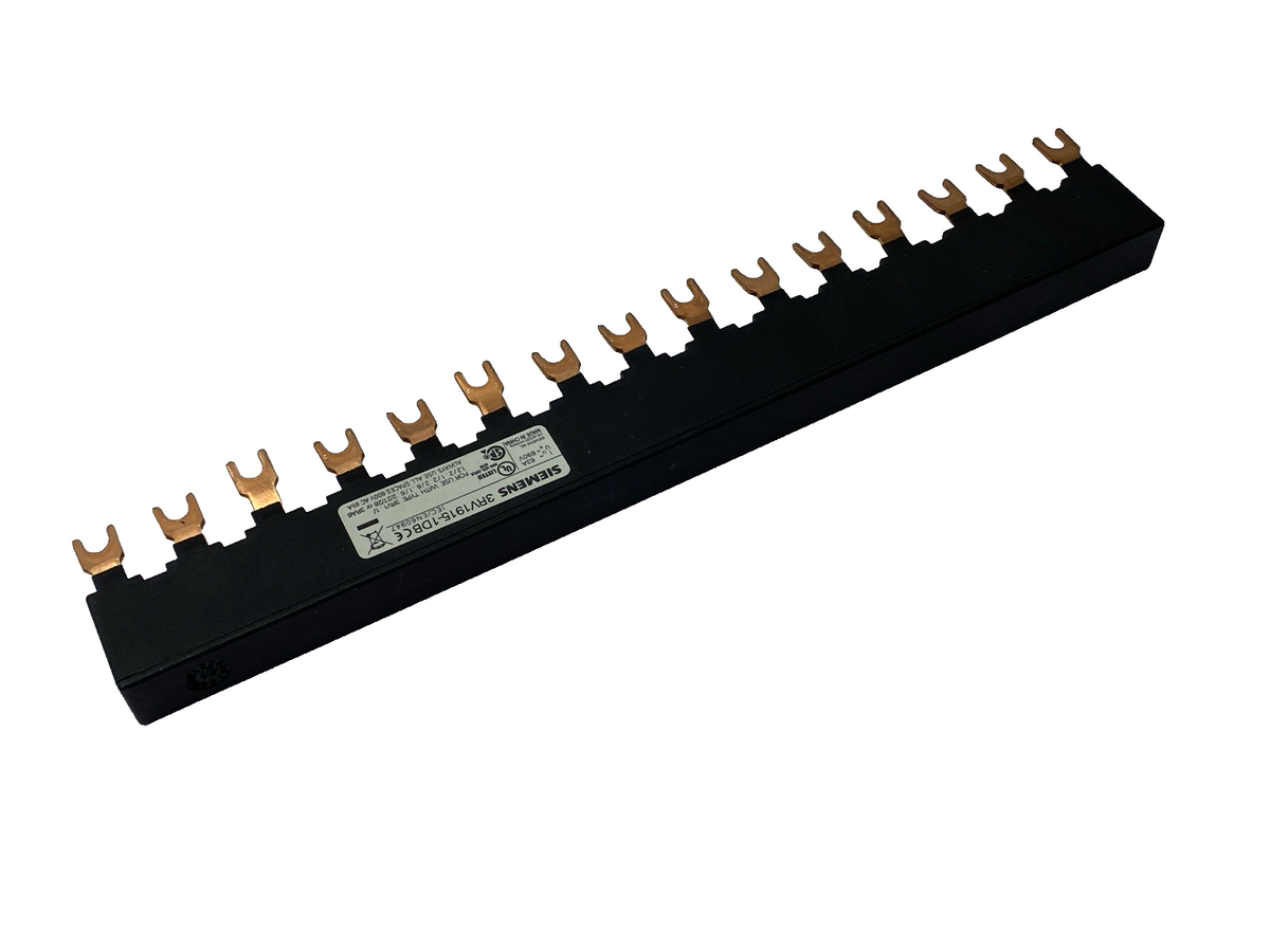 Siemens 3RV1915-1CB Busbar 3-Phase 600VAC 65A - Maverick Industrial Sales