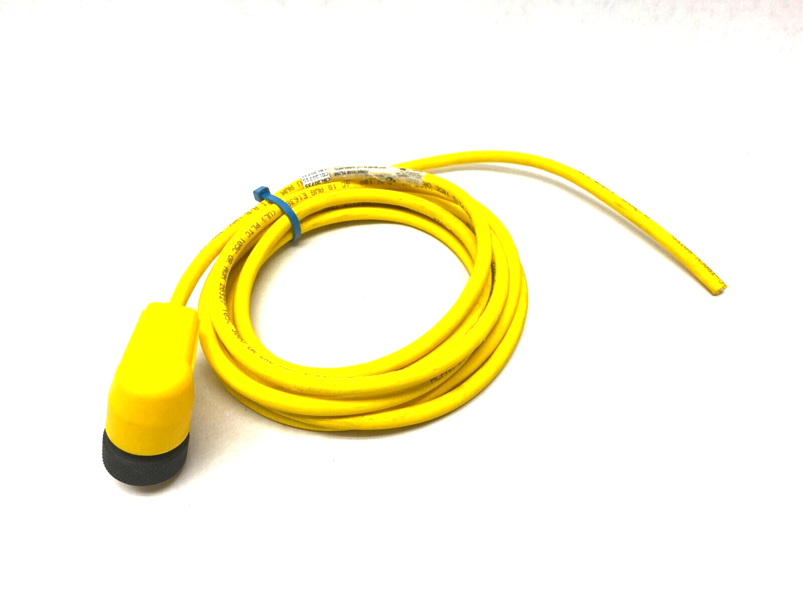 AlphaWire KW0400108 YL358 MiniF 90 Degree to Cut Cordset 4-Pole CUT TO 7 FOOT - Maverick Industrial Sales