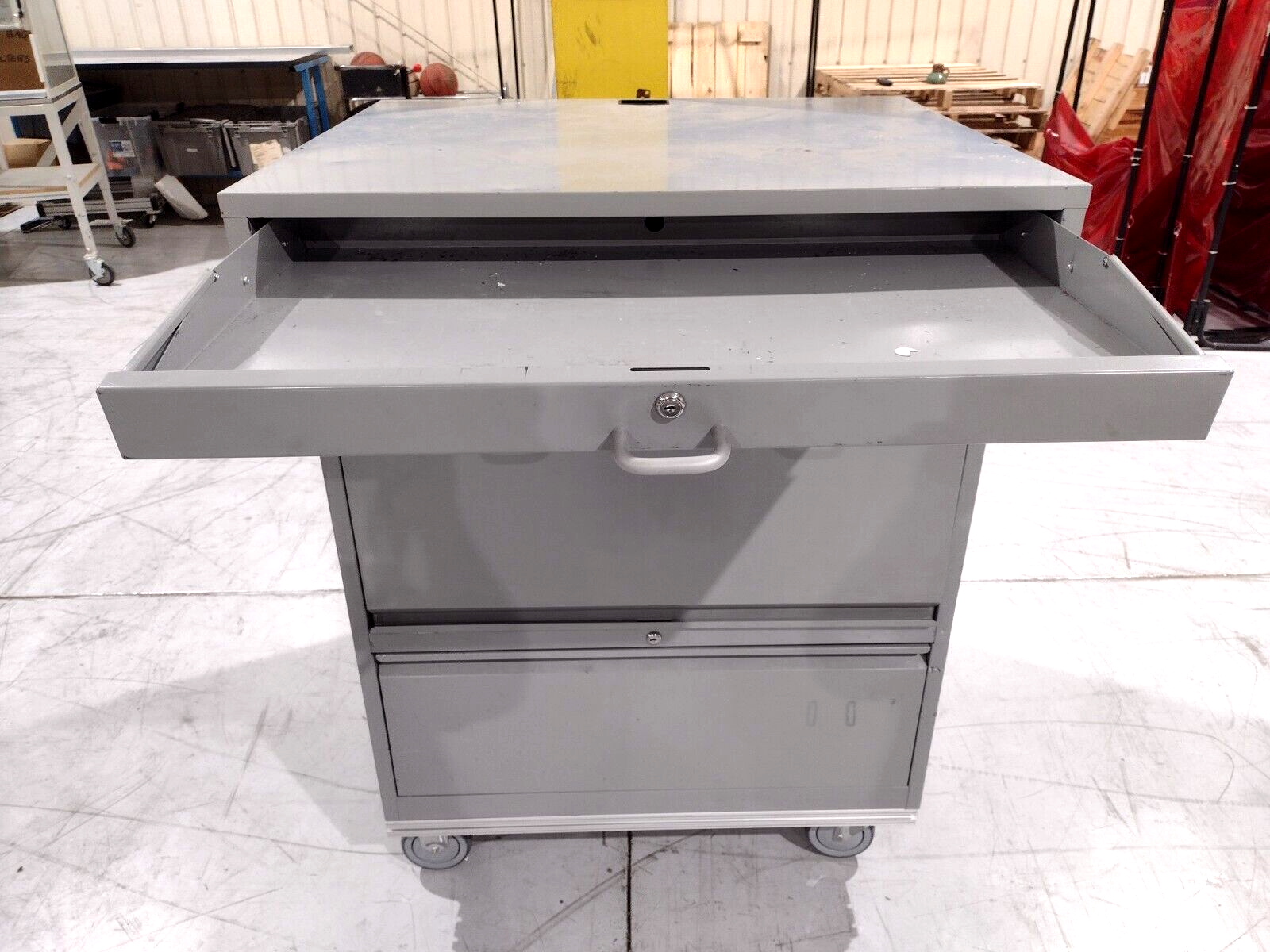 Desktop Computer FrankenCart 35"x24"x49" Gray Steel Cart on Casters - Used - Maverick Industrial Sales