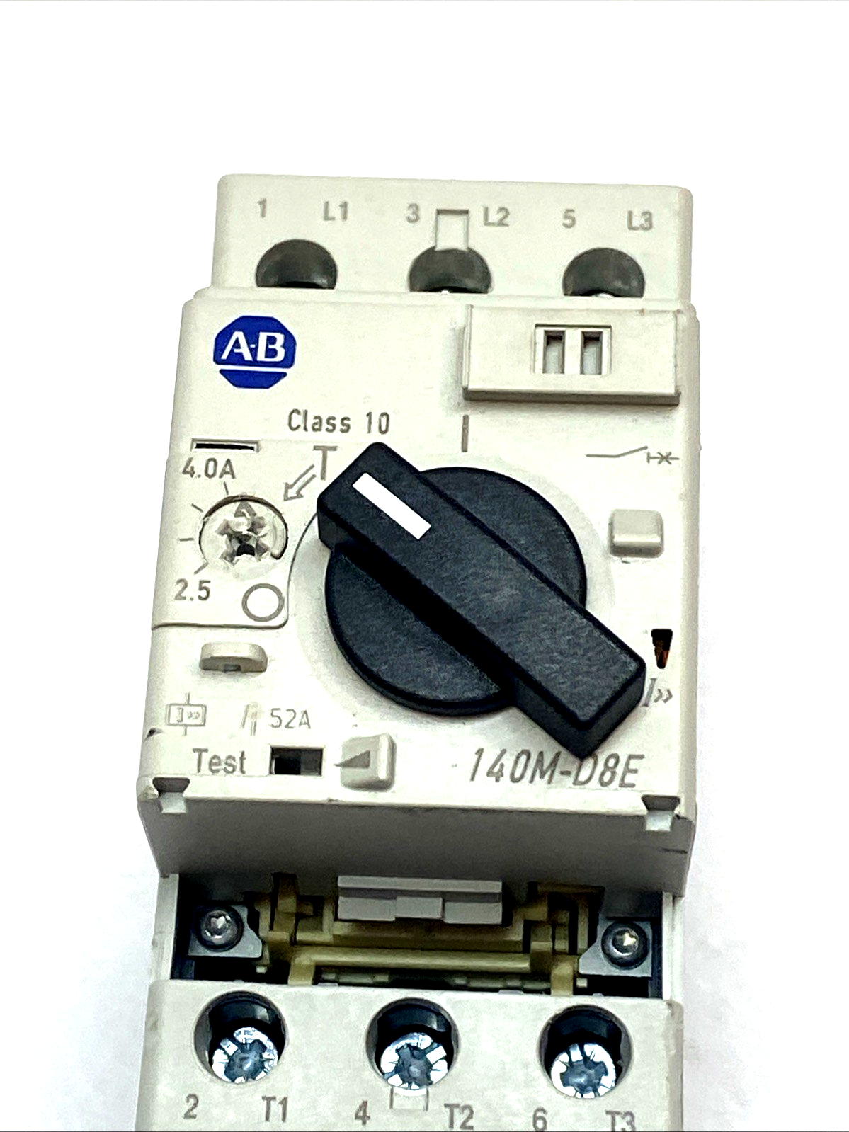 140M-D8E-B40 | Allen Bradley Motor Protection Breaker 2.5-4A 3-Pole SER C - For parts or not working - Maverick Industrial Sales