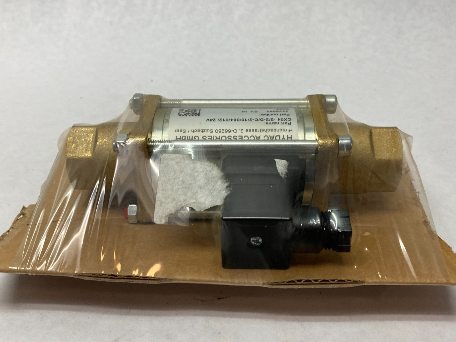 Hydac 3438885 Coaxial Valve Direct Acting 2/2 Way CX04-2/2-D/C-2/10/064/012/24V - Maverick Industrial Sales