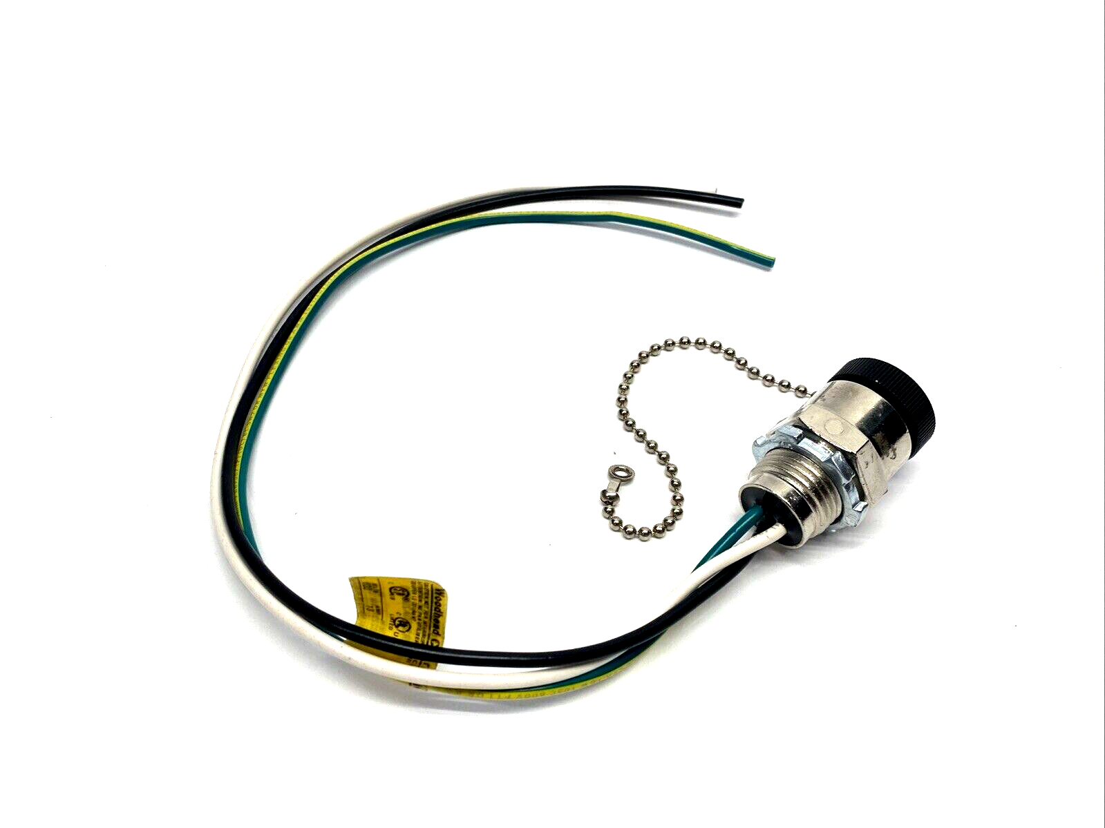 Woodhead 1R3000A20M030 3-Pin A-Size Female Receptacle w/ Cap, 1/2" NPT - Used - Maverick Industrial Sales