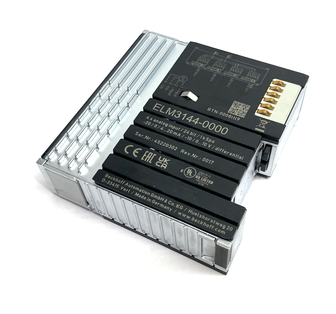 ELM3144-0000 | Beckhoff Multi-Function EtherCAT Terminal, 4-Channel Analog Input - Used - Maverick Industrial Sales