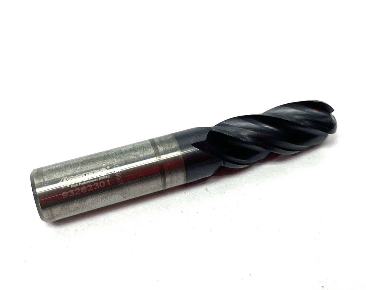 Accupro 93262301 Ball End Mill: 1/2" Dia, 1-1/4" LOC, 4 Flute Solid Carbide - Maverick Industrial Sales