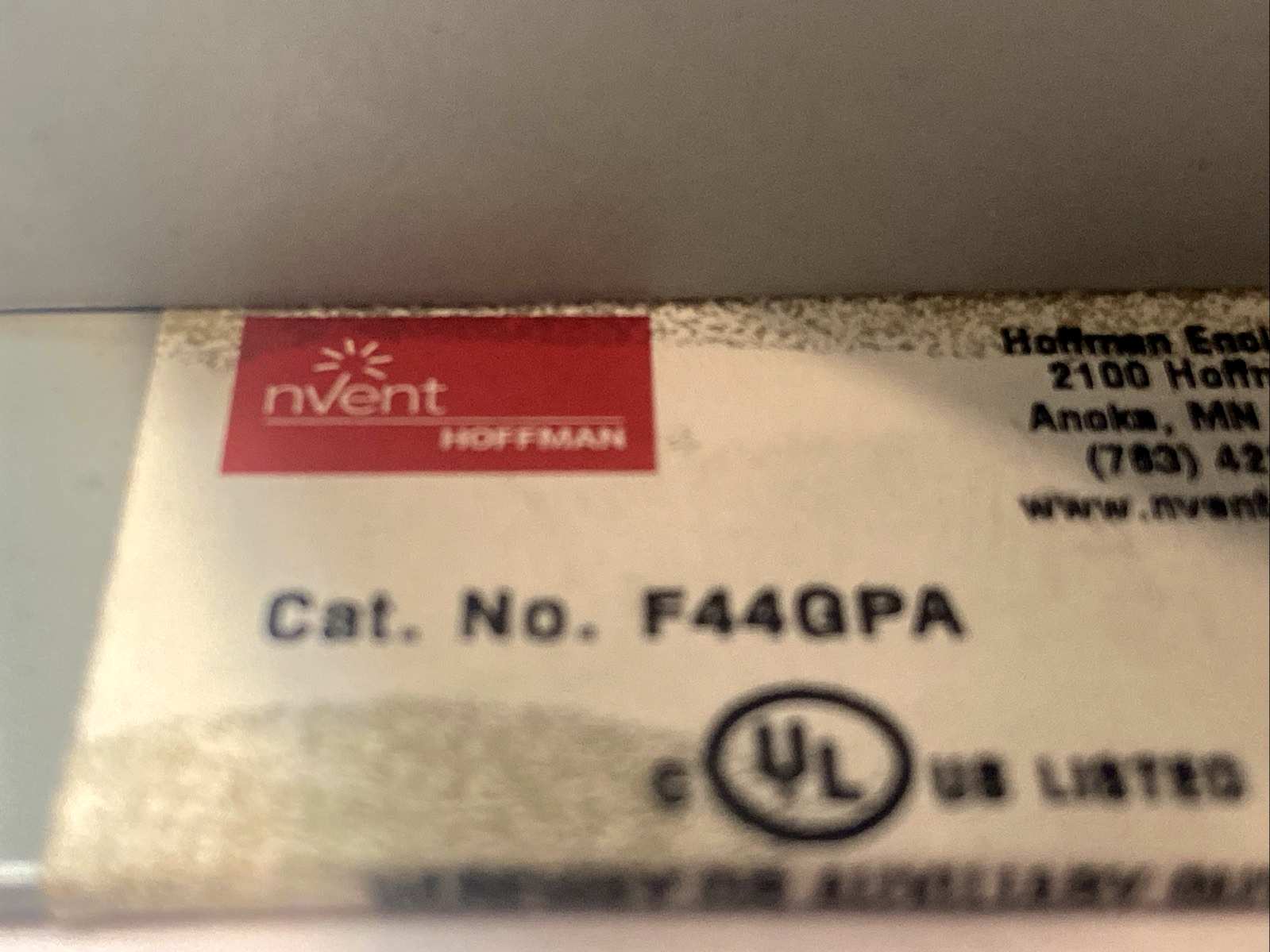 F4490EIN | Hoffman Elbow Wireway 90° Steel Gray w/ F44GPA - New – Open box - Maverick Industrial Sales