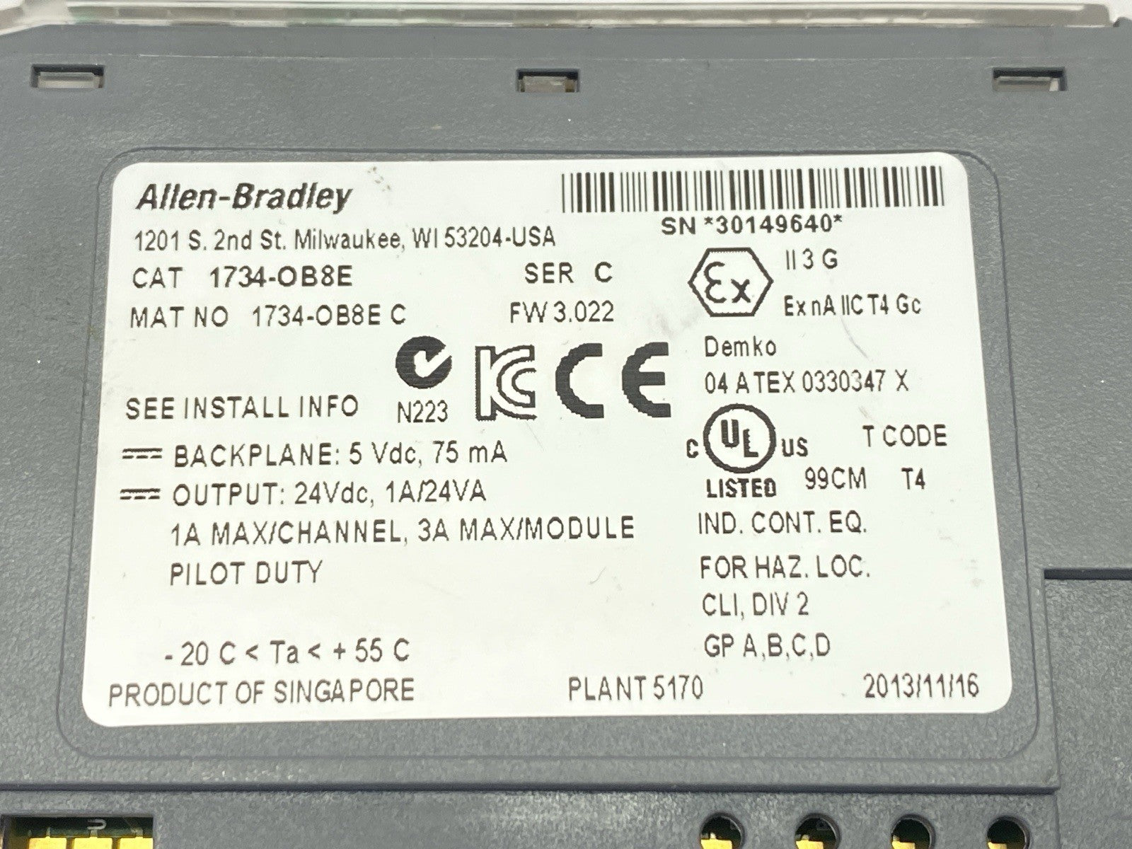 | Allen Bradley 1734-OB8E Ser. C Point I/O Protected Output Module - Used - Maverick Industrial Sales