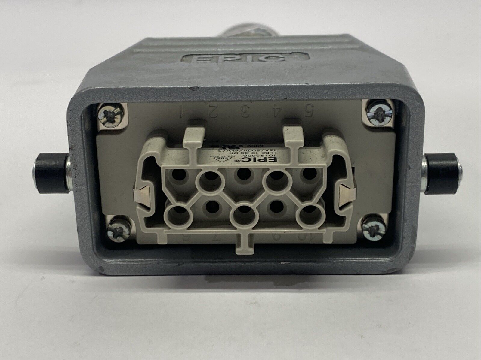 Lapp Group 10193000 Epic Power Connector H-BE 10 BS DR 16A 500V W/ Hood - Used - Maverick Industrial Sales